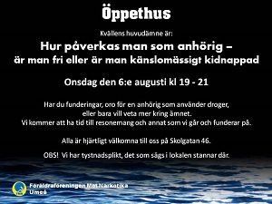Inbjudan Öppethus 6 augusti FMN Umeå_s